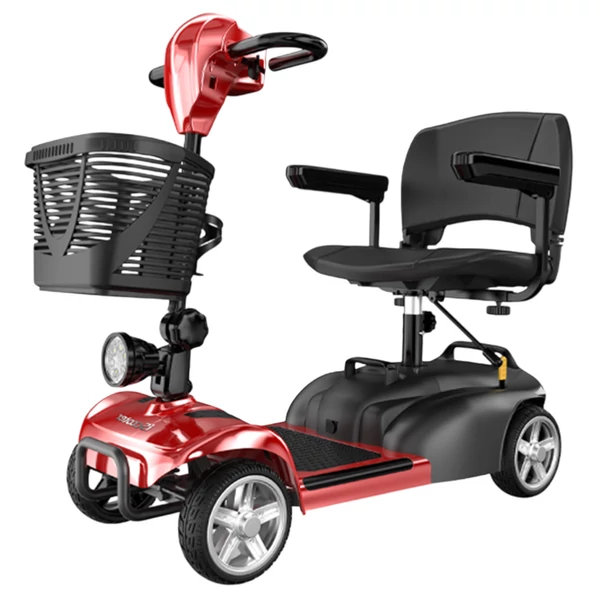 iScooter X02 elektromos négykerekű moped, 300W motorral, 24V 12Ah akkuval, 8 km/h sebességgel és 25 km hatótávval