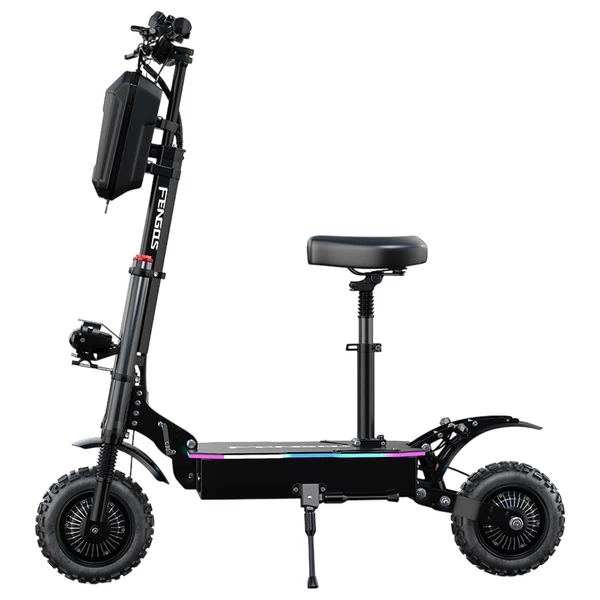 FENGQS GT8 PRO elektromos roller – 2×2800W motor, 67.2V 38Ah akku, 11” kerék, 80 km/h, 90 km hatótáv, hidraulikus fék, dupla rugózás