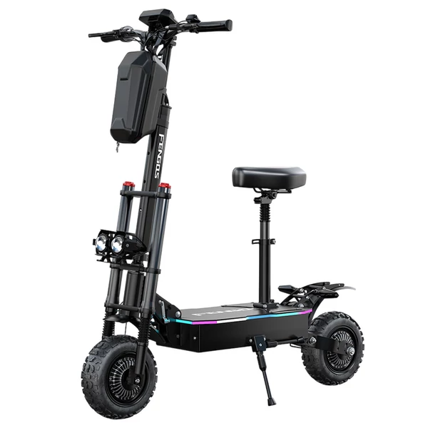 FENGQS GT8 PRO elektromos roller – 2×2800W motor, 67.2V 38Ah akku, 11” kerék, 80 km/h, 90 km hatótáv, hidraulikus fék, dupla rugózás