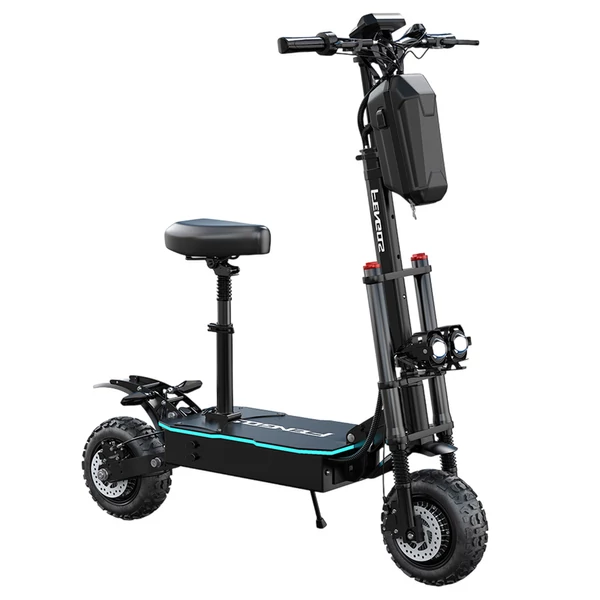FENGQS GT8 PRO elektromos roller – 2×2800W motor, 67.2V 38Ah akku, 11” kerék, 80 km/h, 90 km hatótáv, hidraulikus fék, dupla rugózás