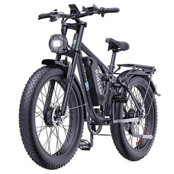 Ridstar E26 Pro elektromos kerékpár – 2×1000W motor, 48V 23Ah akku, 26×4” fat bike, 49 km/h, 75 km hatótáv, hidraulikus fék, teljes felfüggesztés