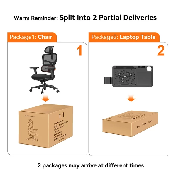 NEWTRAL NT001 ergonomikus szék levehető munkafelülettel - Fekete
