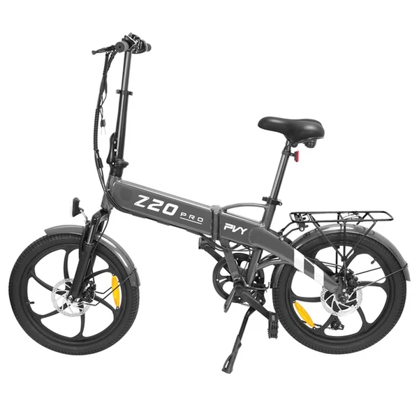 PVY Z20 Pro összecsukható elektromos kerékpár, 250W, 36V 14Ah kivehető akkumulátor, 20×2.3” gumi, akár 100 km hatótáv, Shimano 6 sebesség – Szürke