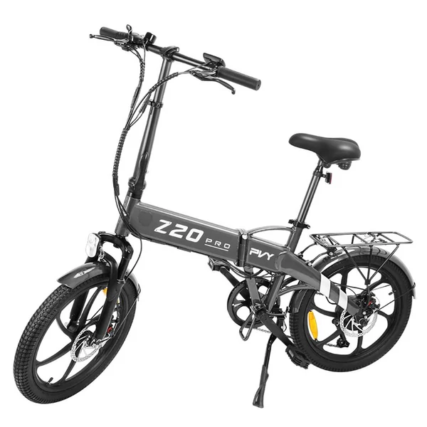 PVY Z20 Pro összecsukható elektromos kerékpár, 250W, 36V 14Ah kivehető akkumulátor, 20×2.3” gumi, akár 100 km hatótáv, Shimano 6 sebesség – Szürke