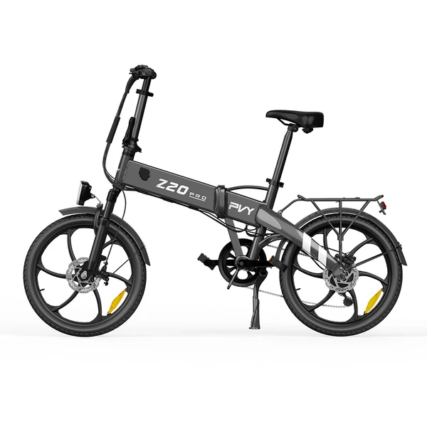 PVY Z20 Pro összecsukható elektromos kerékpár, 250W, 36V 14Ah kivehető akkumulátor, 20×2.3” gumi, akár 100 km hatótáv, Shimano 6 sebesség – Szürke