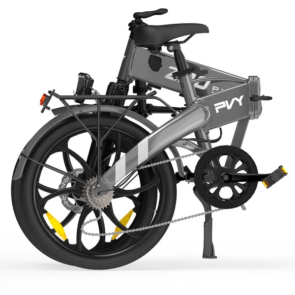 PVY Z20 Pro összecsukható elektromos kerékpár, 250W, 36V 14Ah kivehető akkumulátor, 20×2.3” gumi, akár 100 km hatótáv, Shimano 6 sebesség – Szürke