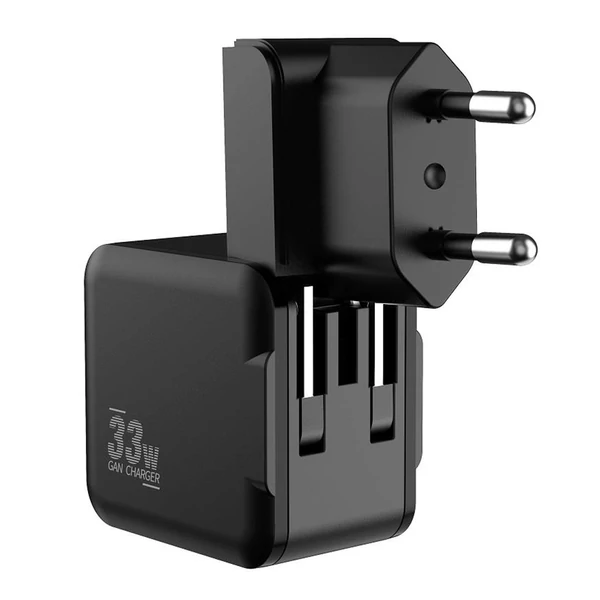 MINIX P1 Mini 33W univerzális dupla portos töltő, USB‑A + USB‑C gyorstöltés