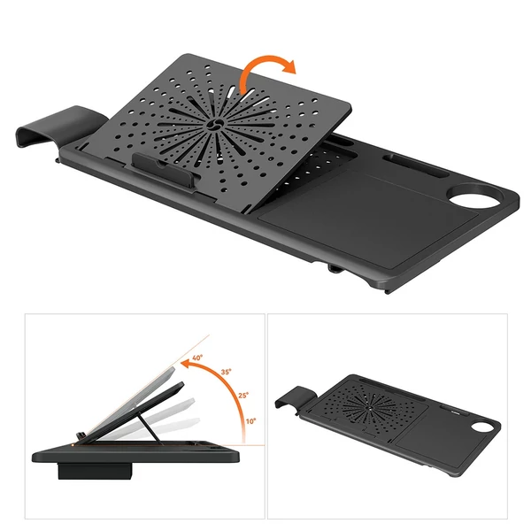 NEWTRAL LAPD levehető munkaállomás MagicH‑BP / MagicH‑BPro ergonomikus székhez – Fekete