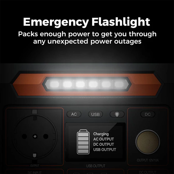 Flashfish P66 hordozható áramforrás 300W, 230Wh – kültéri generátor, tiszta szinusz, USB‑C, napelemes töltés, vészfény, kempinghez és utazáshoz