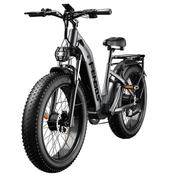 FENGQS H2 Pro elektromos kerékpár, 2×1000W motorral, 52V 20Ah akkumulátorral, 26×4.0 gumik, 50 km/h, 145 km hatótáv, hidraulikus fék – Szürke