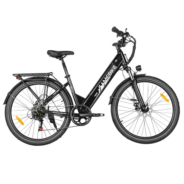 SAMEBIKE RS-A01 Pro-T elektromos kerékpár, 500W motor, 36V 15Ah akku, 26” kerék, 32 km/h, 90 km hatótáv, Shimano 7 sebesség – Fekete