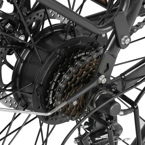 SAMEBIKE RS-A01 Pro-T elektromos kerékpár, 500W motor, 36V 15Ah akku, 26” kerék, 32 km/h, 90 km hatótáv, Shimano 7 sebesség – Fekete