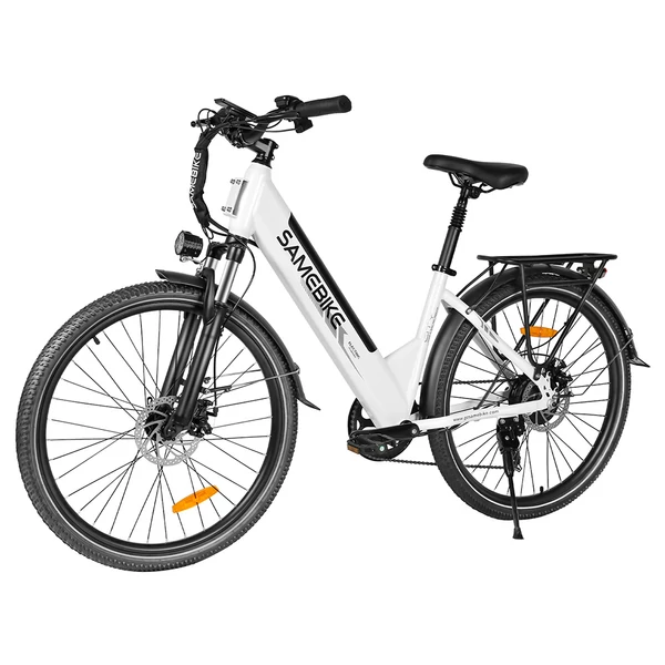 SAMEBIKE RS-A01 Pro-T elektromos kerékpár, 500W motor, 36V 15Ah akku, 26” kerék, 32 km/h, 90 km hatótáv, Shimano 7 sebesség – Fehér
