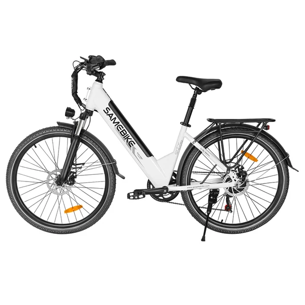 SAMEBIKE RS-A01 Pro-T elektromos kerékpár, 500W motor, 36V 15Ah akku, 26” kerék, 32 km/h, 90 km hatótáv, Shimano 7 sebesség – Fehér