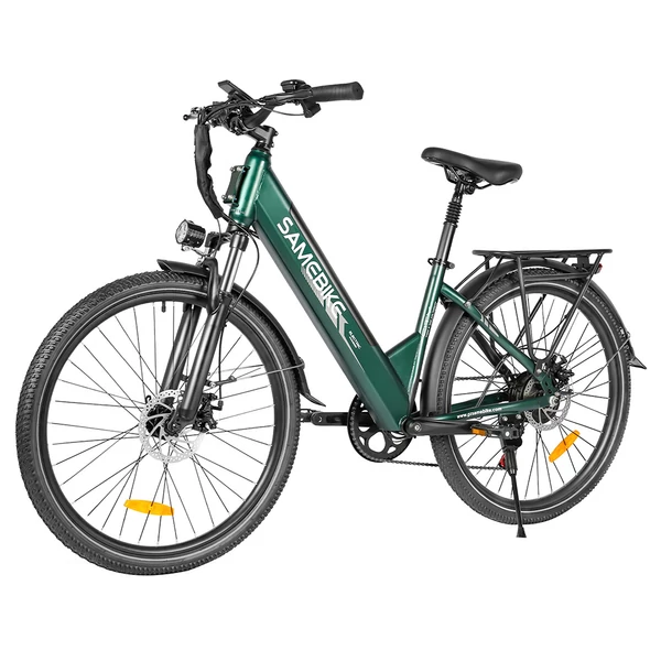 SAMEBIKE RS-A01 Pro-T elektromos kerékpár, 500W motor, 36V 15Ah akku, 26” kerék, 32 km/h, 90 km hatótáv, Shimano 7 sebesség – Zöld