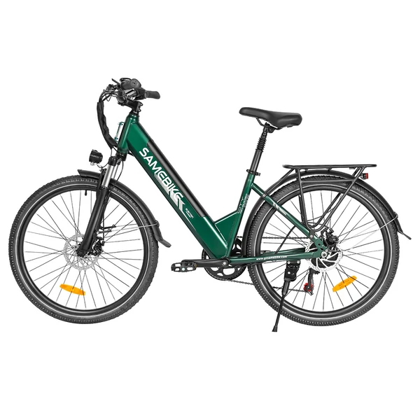 SAMEBIKE RS-A01 Pro-T elektromos kerékpár, 500W motor, 36V 15Ah akku, 26” kerék, 32 km/h, 90 km hatótáv, Shimano 7 sebesség – Zöld