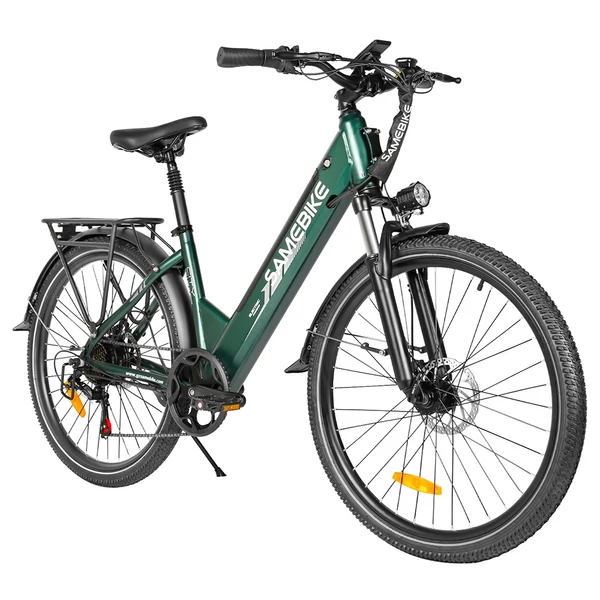 SAMEBIKE RS-A01 Pro-T elektromos kerékpár, 500W motor, 36V 15Ah akku, 26” kerék, 32 km/h, 90 km hatótáv, Shimano 7 sebesség – Zöld