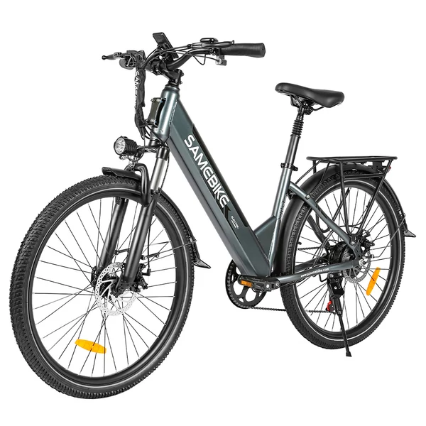 SAMEBIKE RS-A01 Pro-T elektromos kerékpár, 500W motor, 36V 15Ah akku, 26” kerék, 32 km/h, 90 km hatótáv, Shimano 7 sebesség – Szürke