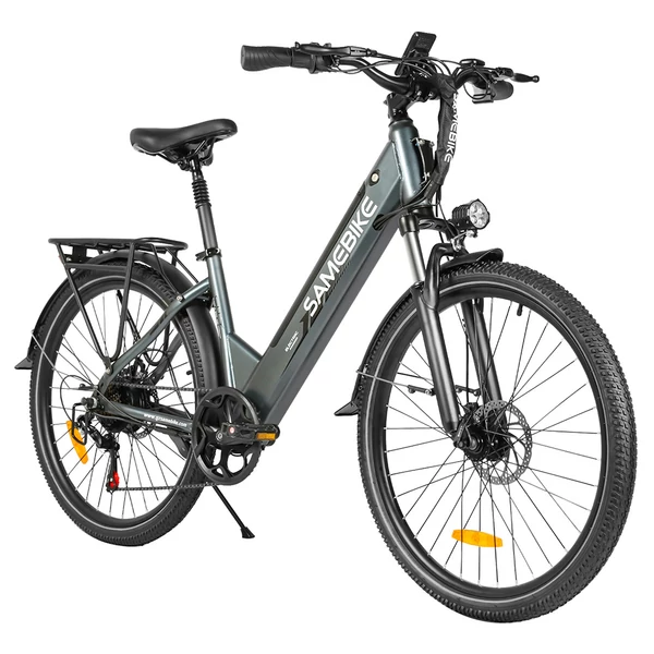SAMEBIKE RS-A01 Pro-T elektromos kerékpár, 500W motor, 36V 15Ah akku, 26” kerék, 32 km/h, 90 km hatótáv, Shimano 7 sebesség – Szürke