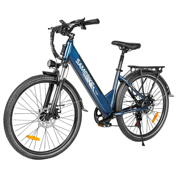 SAMEBIKE RS-A01 Pro-T elektromos kerékpár, 500W motor, 36V 15Ah akku, 26” kerék, 32 km/h, 90 km hatótáv, Shimano 7 sebesség – Kék
