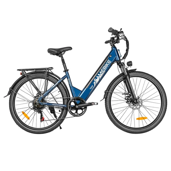 SAMEBIKE RS-A01 Pro-T elektromos kerékpár, 500W motor, 36V 15Ah akku, 26” kerék, 32 km/h, 90 km hatótáv, Shimano 7 sebesség – Kék