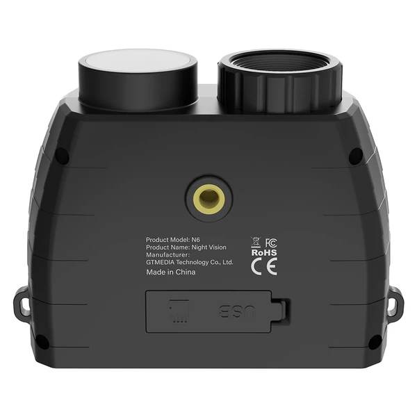 GTGUARD N6 digitális éjjellátó távcső, 300 m IR 850 nm, 12MP, 1080P, 5× zoom, 2.95” kijelző, USB‑C, 128GB TF támogatás