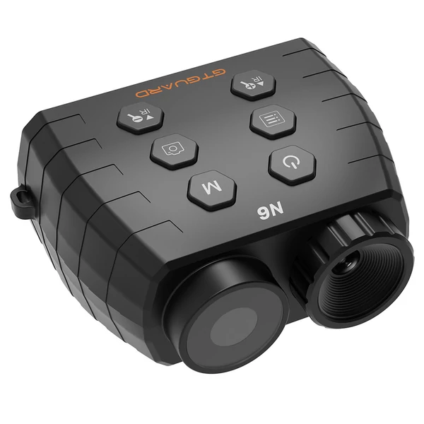 GTGUARD N6 digitális éjjellátó távcső, 300 m IR 850 nm, 12MP, 1080P, 5× zoom, 2.95” kijelző, USB‑C, 128GB TF támogatás