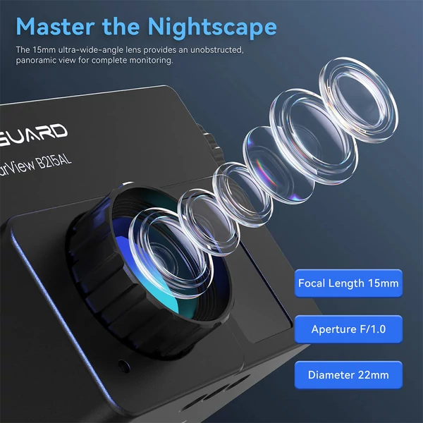 GTGUARD B215AL hőkamera monokulár, VOx érzékelő, lézeres távmérő, nagy felbontású kijelző, digitális zoom, Wi‑Fi, 32 GB tárhely, IP65