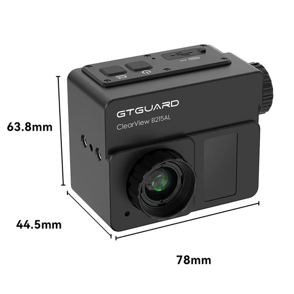 GTGUARD B215AL hőkamera monokulár, VOx érzékelő, lézeres távmérő, nagy felbontású kijelző, digitális zoom, Wi‑Fi, 32 GB tárhely, IP65