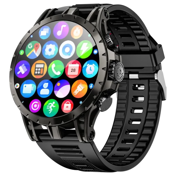 LOKMAT APPLLP 4 okosóra – 1.508'' AMOLED kijelző, 4G/5G SIM, pulzus- és véroxigén‑mérés, NFC, GPS