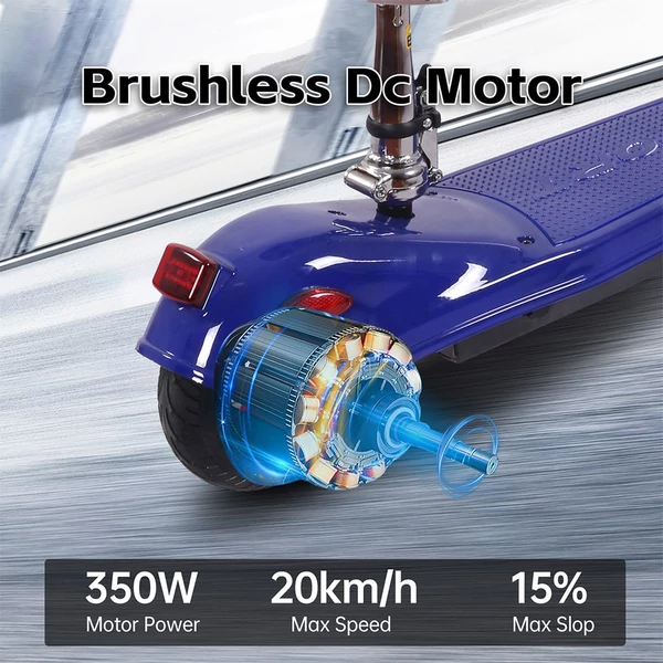 Unificare M5 elektromos roller üléssel, 350W motorral, 24V 12Ah akkuval, 8” kerék, 20 km/h, 12 km hatótáv – Kék