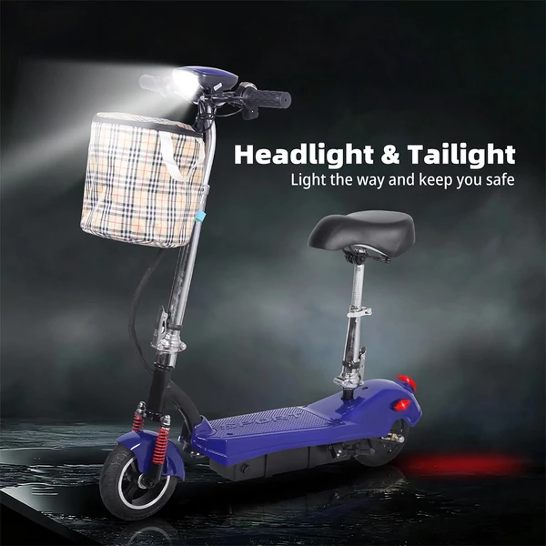 Unificare M5 elektromos roller üléssel, 350W motorral, 24V 12Ah akkuval, 8” kerék, 20 km/h, 12 km hatótáv – Kék