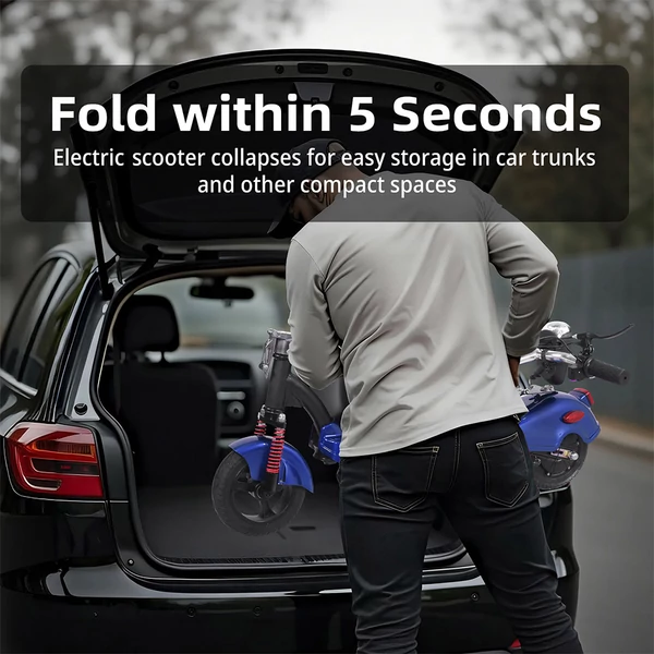 Unificare M5 elektromos roller üléssel, 350W motorral, 24V 12Ah akkuval, 8” kerék, 20 km/h, 12 km hatótáv – Kék