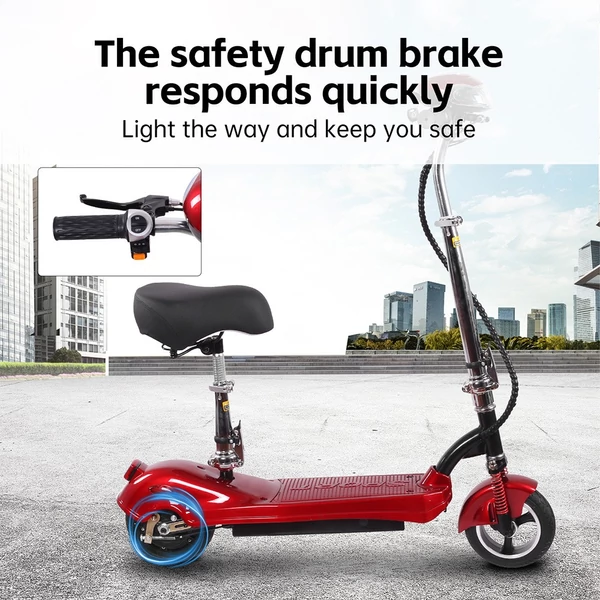 Unificare M5 elektromos roller üléssel, 350W motorral, 24V 12Ah akkuval, 8” kerék, 20 km/h, 12 km hatótáv – Piros