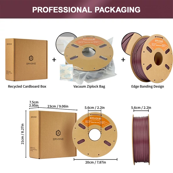 ERYONE ASA Szénszálas Filament 1kg – Lila‑Vörös (Carbon Fiber ASA)