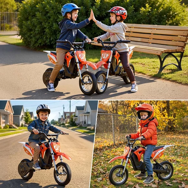 HillMiles MileRocket 1 elektromos gyerek motor – 300W, 36V, 25 km/h, 20 km hatótáv, 60 kg teherbírás, 12” gumik, dobfék, rugózás