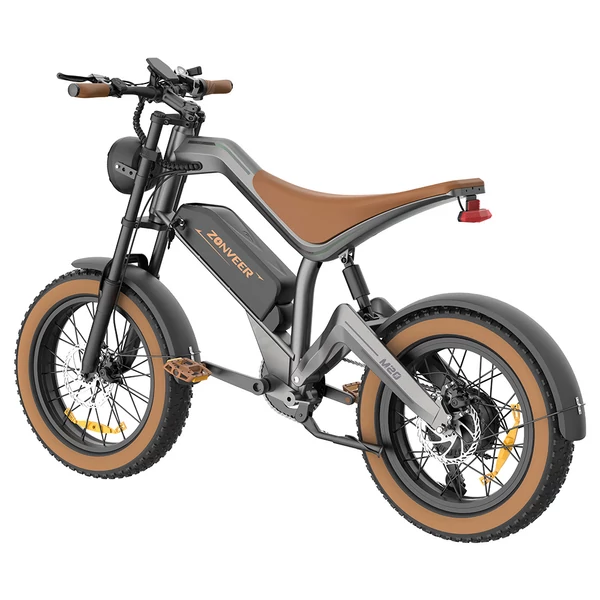ZONVEER M20 elektromos kerékpár, 1000W motor, 48V 18.2Ah akku, 55 km/h, 80 km hatótáv, 20x4.0 zsírgumi, Shimano 7 seb., hidraulikus fék, NFC