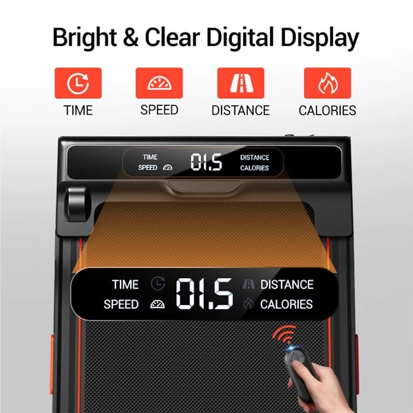 ROBORE X5 gyaloglópad 16% dőlésszöggel, csendes 2.5HP motorral, 10 km/h sebességgel, otthoni asztal alatti futópad, 150 kg teherbírás