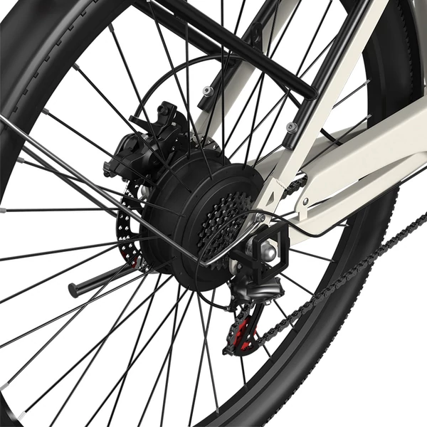 PIXAR C1 elektromos kerékpár, 250W motor, 36V 13Ah akku, 25 km/h, 65 km hatótáv, 27.5×1.95 gumi, Shimano 7 seb., LCD, tárcsafék, teleszkóp – Bézs