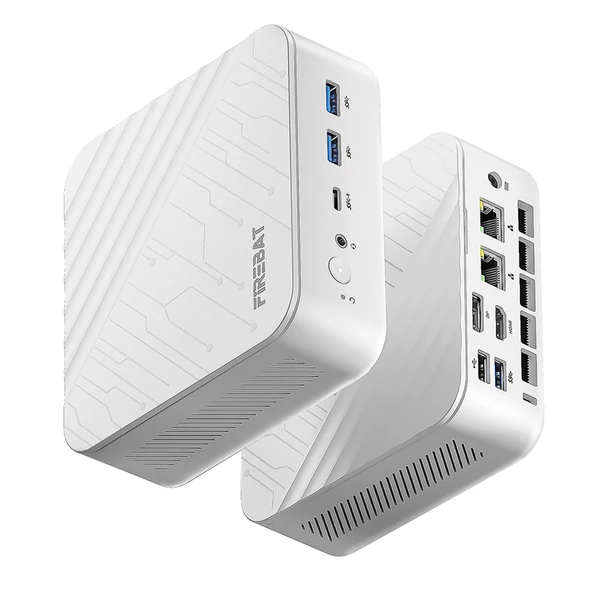 FIREBAT AM02 Mini PC barebone, Ryzen 5 7430U, Radeon, 4K tripla kijelző, 2.5G LAN, WiFi 6, BT 5.2 (RAM/SSD nélkül)