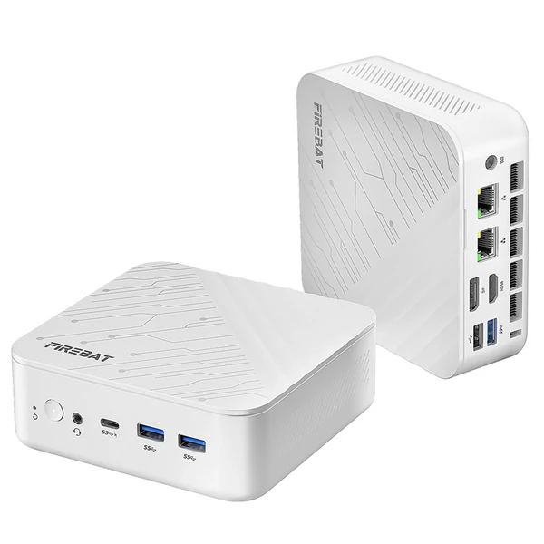 FIREBAT AM02 Mini PC barebone, Ryzen 5 7430U, Radeon, 4K tripla kijelző, 2.5G LAN, WiFi 6, BT 5.2 (RAM/SSD nélkül)