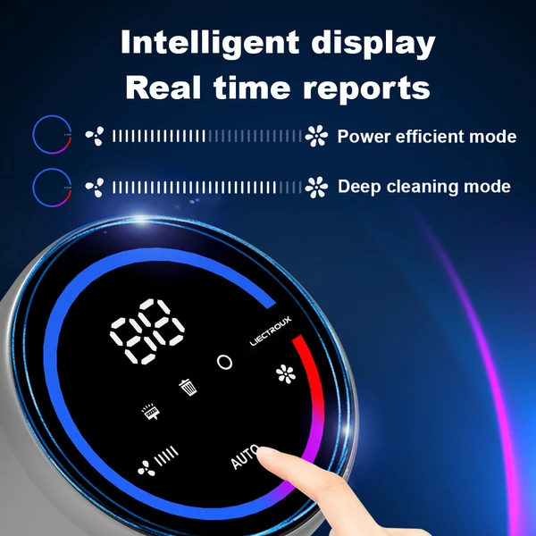 Liectroux i10 vezeték nélküli 250W, 27kPa állóporszívó, porérzékelés, érintőkijelző, LED fény, 45 perc üzemidő, szőnyeghez, padlóhoz, autóhoz, állatszőrhöz