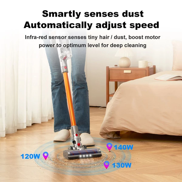 Liectroux i10 vezeték nélküli 250W, 27kPa állóporszívó, porérzékelés, érintőkijelző, LED fény, 45 perc üzemidő, szőnyeghez, padlóhoz, autóhoz, állatszőrhöz