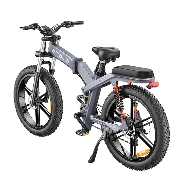 ENGWE X26 elektromos kerékpár dupla akkumulátorral, 26×4.0 zsíros gumikkal, 1000W motorral, 50 km/h végsebességgel, 100 km hatótávval – Szürke