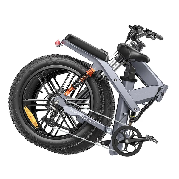ENGWE X26 elektromos kerékpár dupla akkumulátorral, 26×4.0 zsíros gumikkal, 1000W motorral, 50 km/h végsebességgel, 100 km hatótávval – Szürke