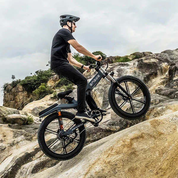 ENGWE X26 elektromos kerékpár dupla akkumulátorral, 26×4.0 zsíros gumikkal, 1000W motorral, 50 km/h végsebességgel, 100 km hatótávval – Szürke