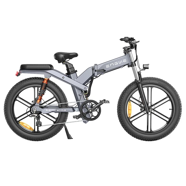 ENGWE X26 elektromos kerékpár dupla akkumulátorral, 26×4.0 zsíros gumikkal, 1000W motorral, 50 km/h végsebességgel, 100 km hatótávval – Szürke