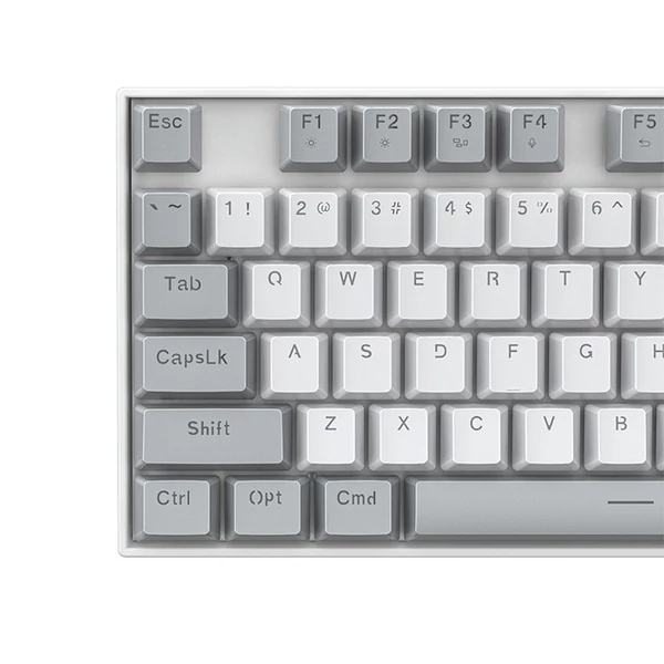 3inuS 87 gombos, 5 az 1-ben mechanikus billentyűzet USB‑C hubbal, hot‑swappolható, Mac/Windows kompatibilis –  Piros billentyűkkel