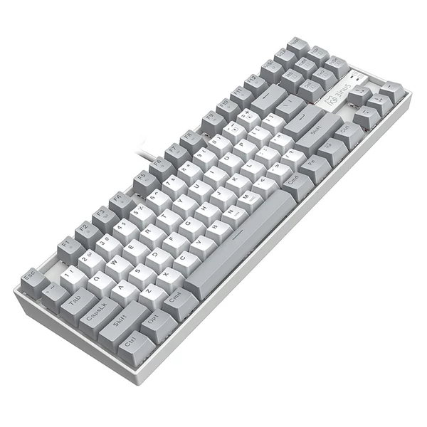 3inuS 87 gombos, 5 az 1-ben mechanikus billentyűzet USB‑C hubbal, hot‑swappolható, Mac/Windows kompatibilis –  Kék billentyűkkel