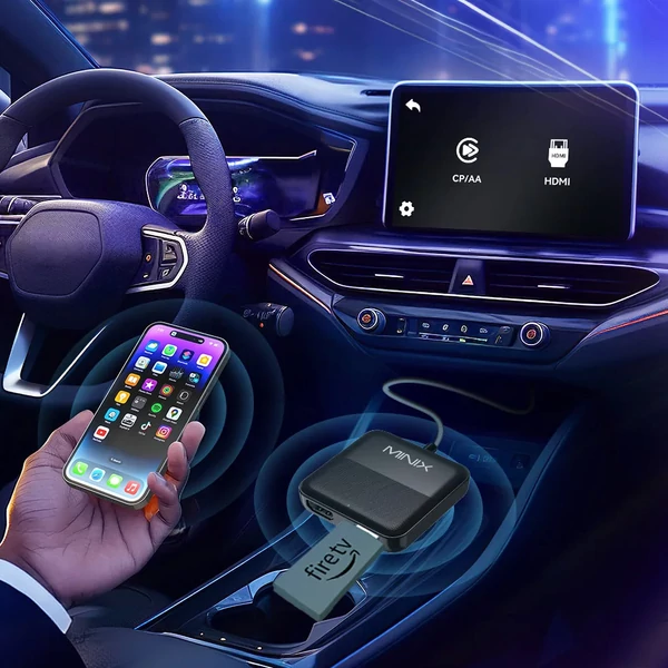MINIX CA361 Plus vezeték nélküli CarPlay & Android Auto adapter, Plug & Play HDMI multimédia